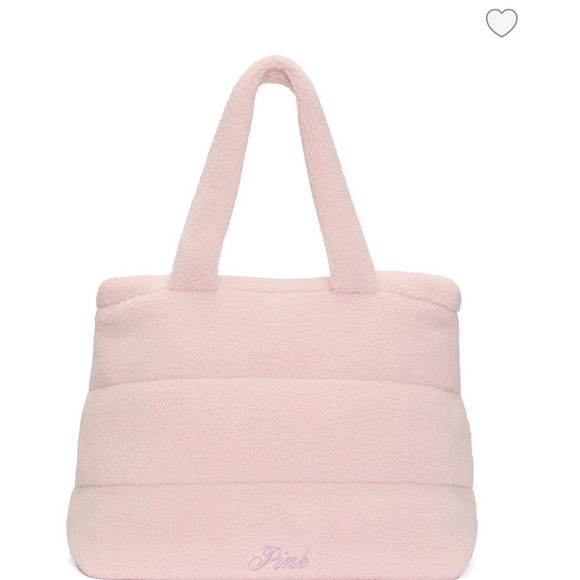 Victoria's Secret Handbags - Victoria's Secret Furry Cozy Blush Pink Tote